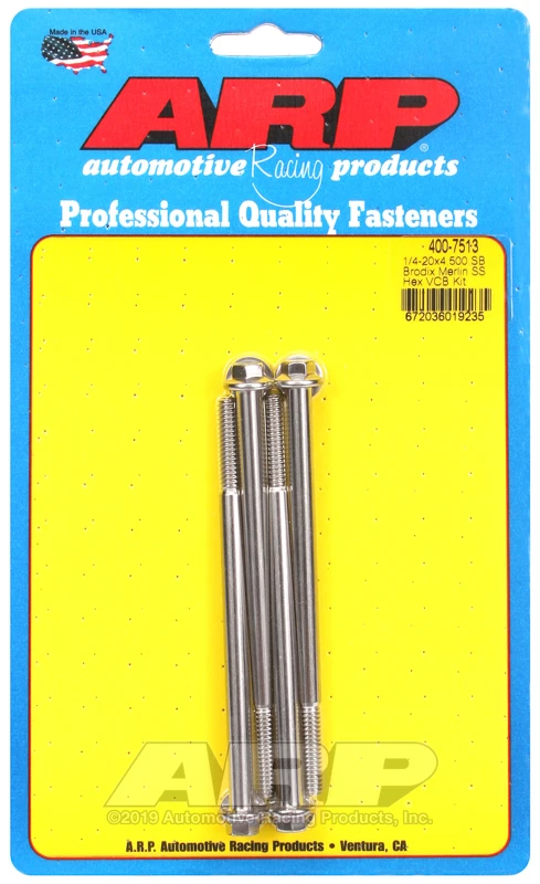 ARP Merlin Block Brodix Head SB Hex Ventildeckelschrauben-Kit