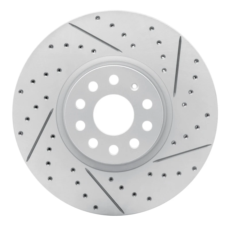 DFC 18-25 Volkswagen Atlas Front Right Drilled & Slotted Geoperformance Rotor