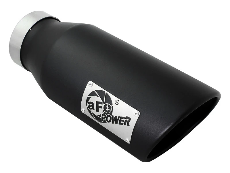 aFe Power MACH Force-Xp 4 Zoll Einlass x 6 Zoll Auslass x 15 Zoll L Fahrerseite Klemm- Auf 4 Zoll 409 SS Auspuff-Endstück-Schwarz