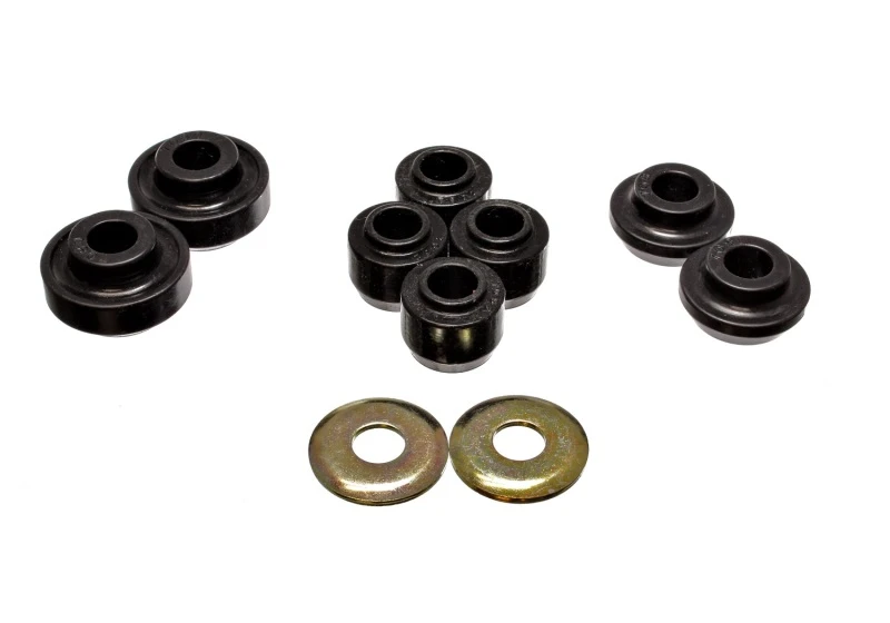 Energy Suspension 86-95 Ford Taurus Schwarzes Vorderes Strut Rod Bushing Set