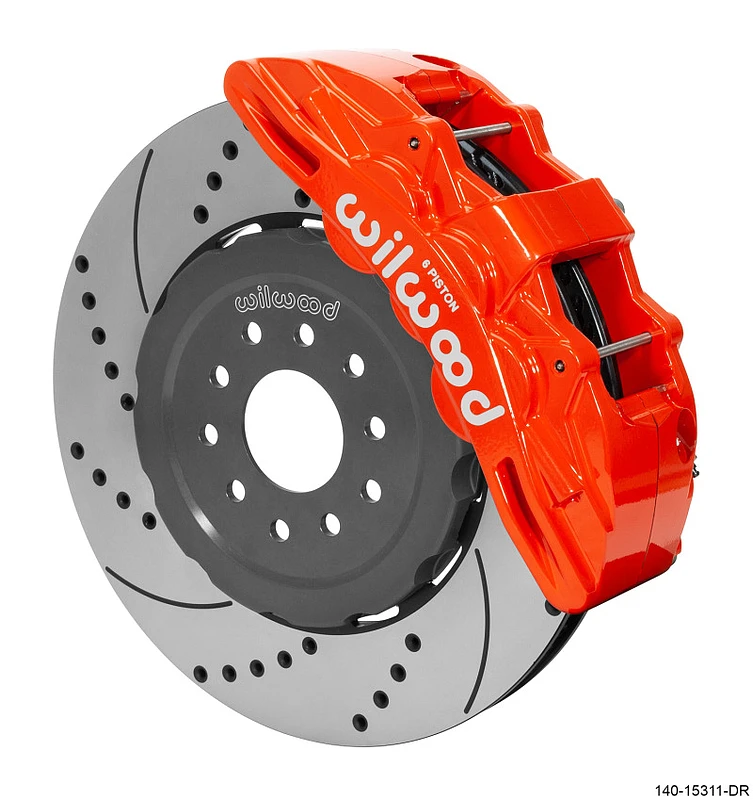 Wilwood SX6R Bremsanlage vorne 15 Zoll SRP gelocht/bohrt rot 05-13 Chevy Corvette