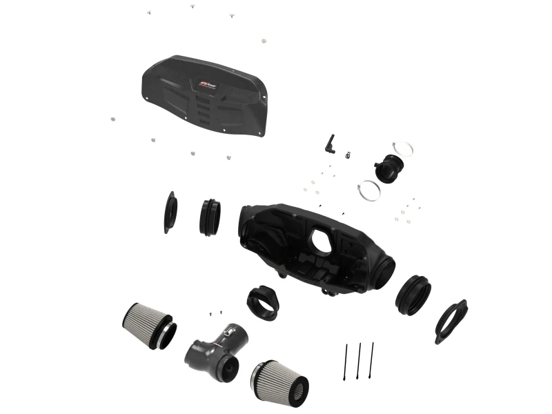 aFe 2020 Corvette C8 Black Series Carbon Fiber Kaltluft-Ansaugsystem mit Pro DRY S Filtern