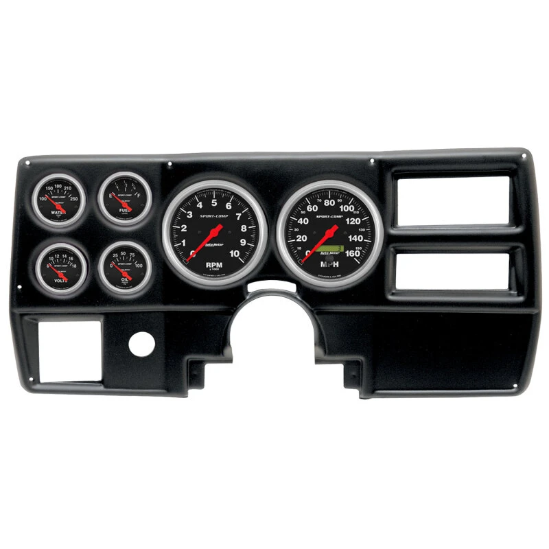 Autometer 84-87 Chevy/GMC Truck (5in x 2 - 2-1/16in x 4) 6-Gauge Direct Fit Dash Kit
