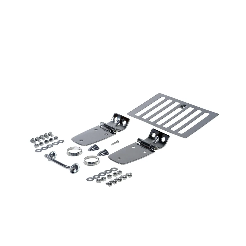 Rugged Ridge 98-06 Jeep Wrangler Edelstahl Komplett-Haube-Kit