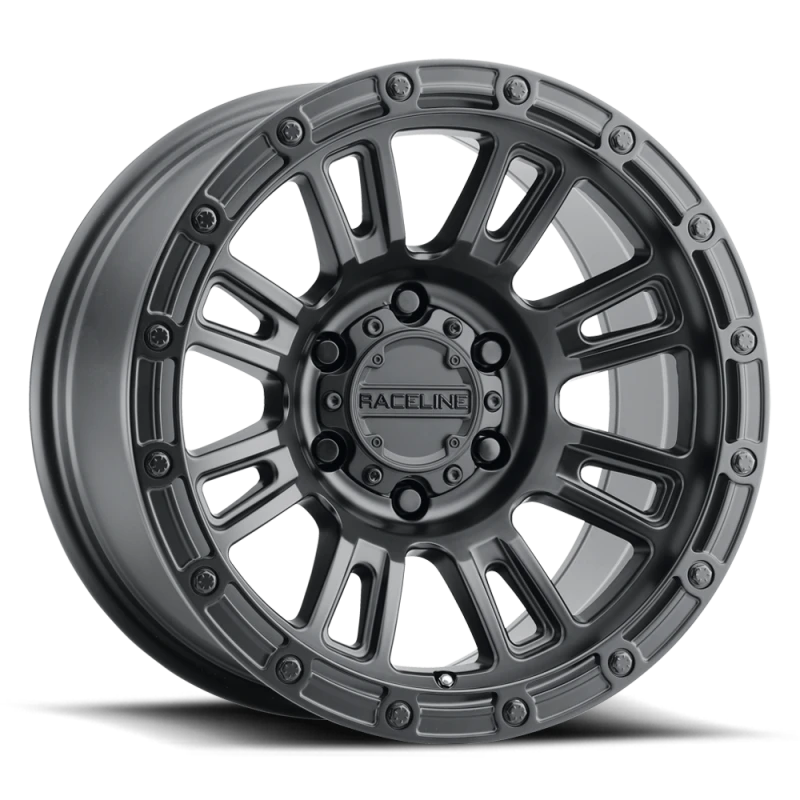 Raceline 956B Compass 17x9in / 6x135 BP / -12mm Offset / 87.1mm Bore - Satin Black Wheel