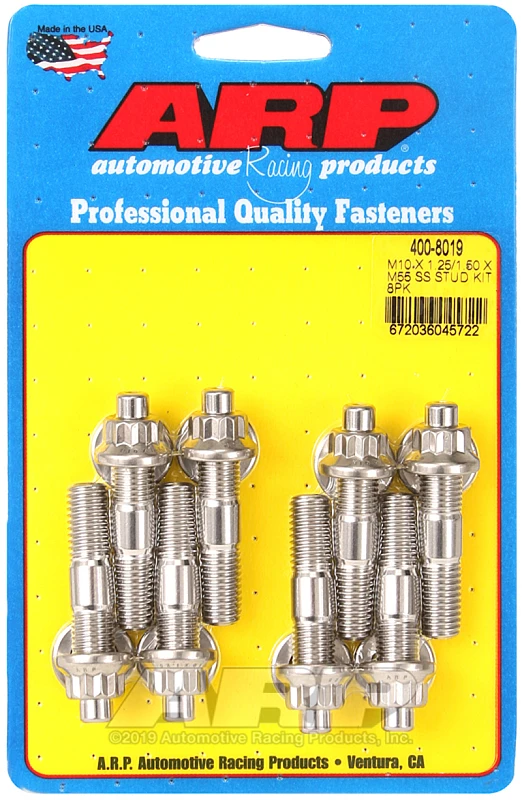 ARP M10 X 1,25/1,50 X M55 Edelstahl Accessory Studs (8er-Pack)