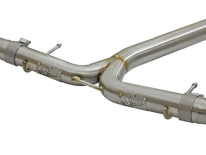 aFe POWER Takeda 16-17 Honda Civic I4-1.5L (t) 2.25-2.5in 304 SS CB Dual-Exit Auspuff Polierter Endschalldämpfer