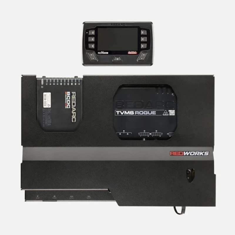 REDARC REDWorks Pioneer50 Power Panel w/50A BCDC Alpha R Battery Charger & TVMS Rogue