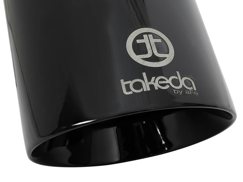 aFe Takeda 409 SS Klemm-Auspuff-Endstück 2,5 Zoll Einlass / 4,5 Zoll Auslass / 9 Zoll L - Schwarz