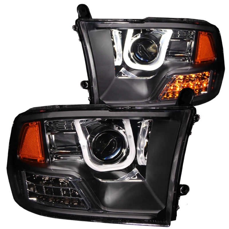 ANZO 2009-2016 Dodge Ram 1500 Projektor-Scheinwerfer mit U-Bar Schwarz