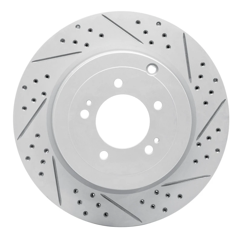 DFC 08-15 Mitsubishi Lancer Rear Right Drilled & Slotted Geoperformance Rotor