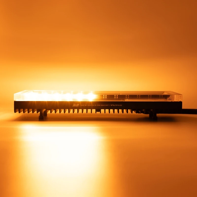 Putco Universal Yellow Jacket 12in x 4.5in Strobe Light Bar - Yellow/White