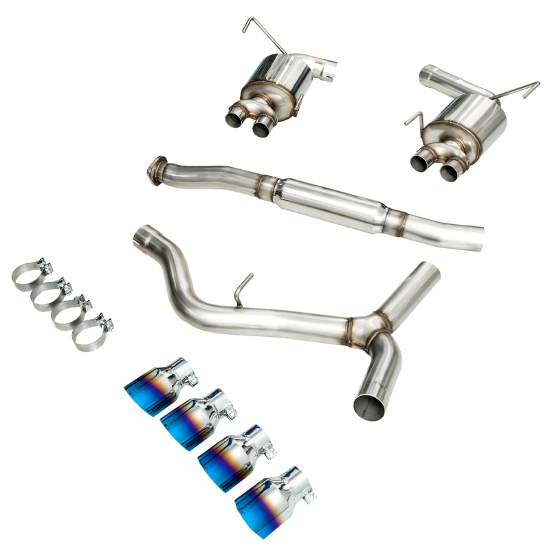 AWE Tuning 2015+ VA WRX Sedan Touring Edition Exhaust - Vapor Blue Quad Tips