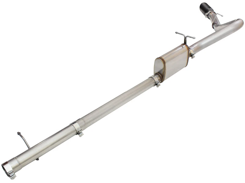 aFe MACHForce XP Auspuff 3in-3.5in SS Einzelseitige Auspuffanlage mit schwarzer Spitze 99-04 Ford F150 V8 5.4L/6.8L