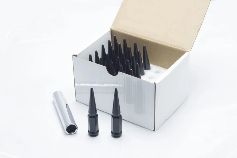 Wheel Mate Spiked Lug Nuts Set of 24 - Black 14x1.50