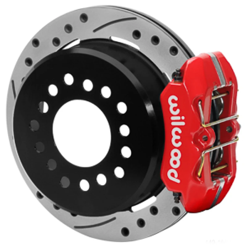 Wilwood Chevy Monte Carlo Geschmiedete 4-Kolben DynaPro Rote Bremse HP32 VV D&S Rotor - 11.00x0.81