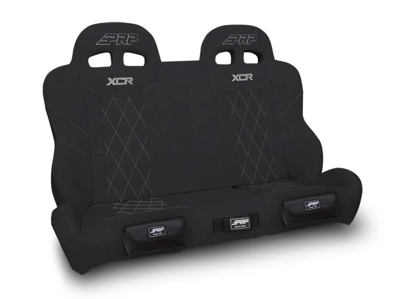 PRP XCR Polaris RZR Quick Release Rear Suspension Bench Seat w Diamond Stitch/Front Pockets