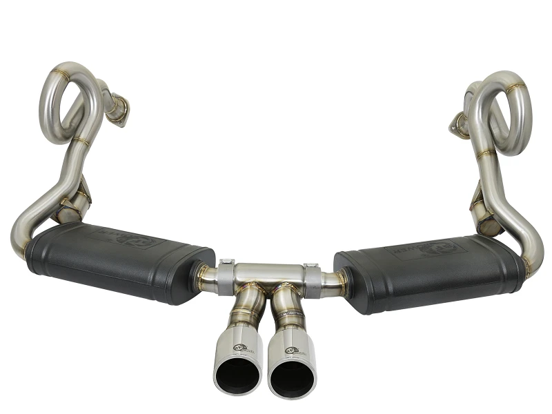 aFe MACHForce-Xp 2-Zoll-304-SS-Cat-Back-Auspuffanlage mit polierten Endrohren 13-16 Porsche Boxster/Cayman 2,7L/3,4L