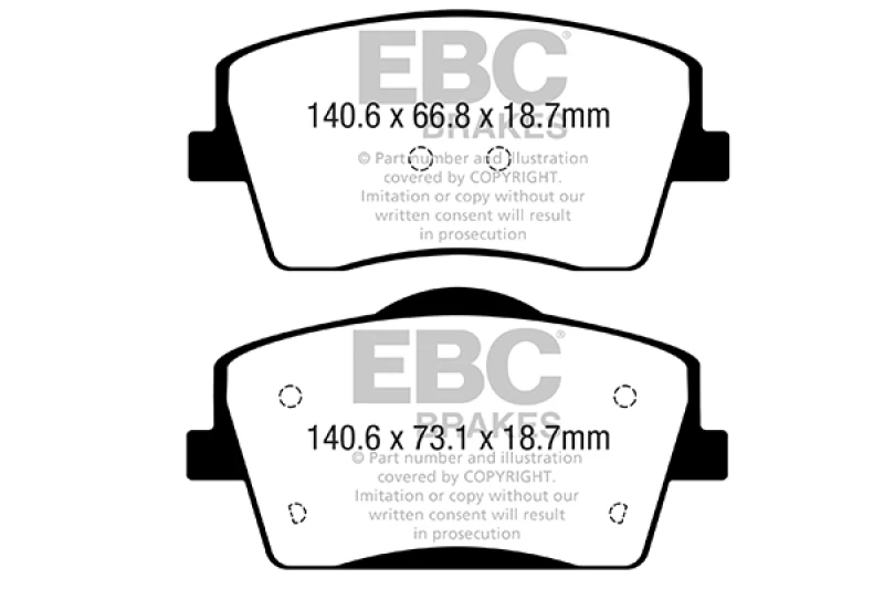 EBC 2018+ Volvo XC40 T4 Yellowstuff Front Brake Pads
