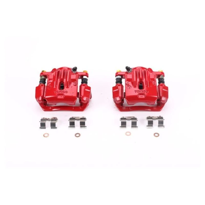 Power Stop Rear Red Calipers w/Brackets - Pair for 06-09 Subaru Legacy
