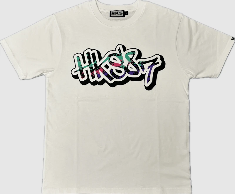 HKS T-SHIRT 87PAINT WHITE L