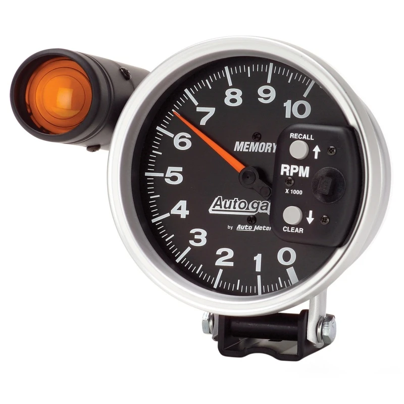 Autometer 5-Zoll-10K-RPM-Tachometer mit Monster-Shift-Lite- und Memory-Pedestal