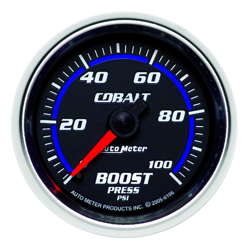 Autometer Cobalt 52mm 0-100psi Mechanical Boost Gauge