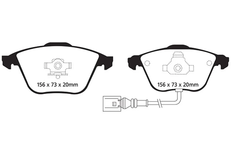 EBC 08-11 Volkswagen CC 3.6 Greenstuff Front Brake Pads