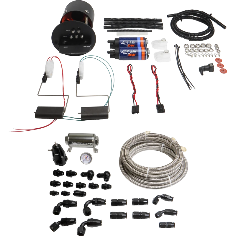 DeatschWerks 92-06 BMW 3-Series E36/E46 X2 Module with DW420 Pumps and PTFE Plumbing Kit