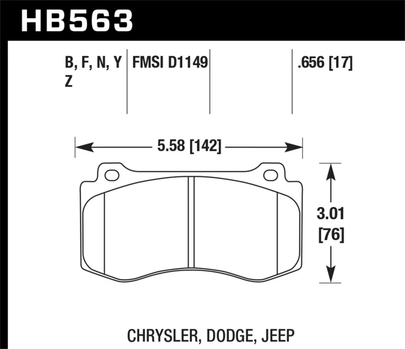 hawk-performance_HB563F.656-6793420829532 Hawk 06-07 Dodge Magnum SRT8 / 06-09 Challenger SRT8 / 05-07/09 Chrysler 300 C SRT8 Leistungs-Cera