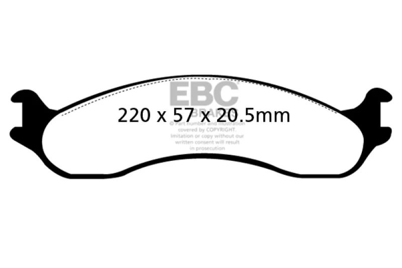 ebc_DP61266-67931fe211d0c EBC 98-03 Dodge B250 B2500 Cargo 2500 Van 3/4 Ton Yellowstuff Front Brake Pads