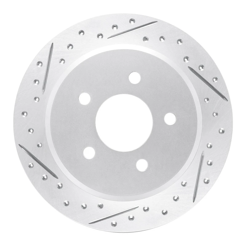 DFC 96-02 Ford Crown Victoria Rear Left Drilled & Slotted Geoperformance Rotor