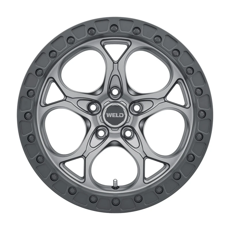 Weld Off-Road W107 17x9,0 Ledge 5x127 ET-12 BS4,50 Satin Gun Satin Schwarz 71,5