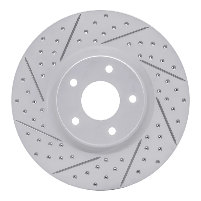 DFC 07-17 Nissan Sentra Front Left Drilled & Slotted Geoperformance Rotor