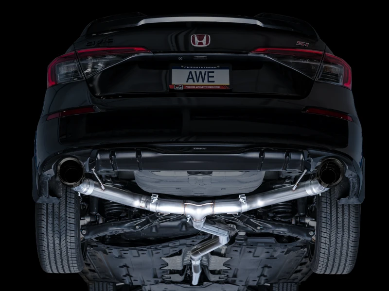 AWE Tuning 22+ Honda Civic Si/Acura Integra Track Edition Catback Auspuff - Doppelte Diamant-Schwarz Spitzen
