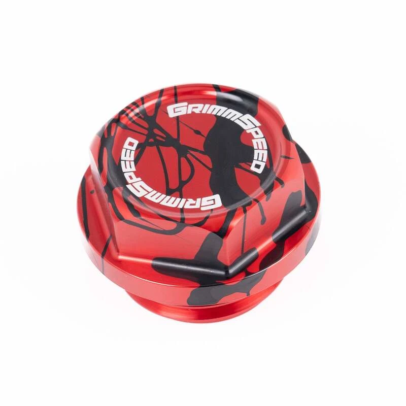 GrimmSpeed Bolt Ölverschluss für Subaru Modelle 1989–2022 – Rot/Schwarz