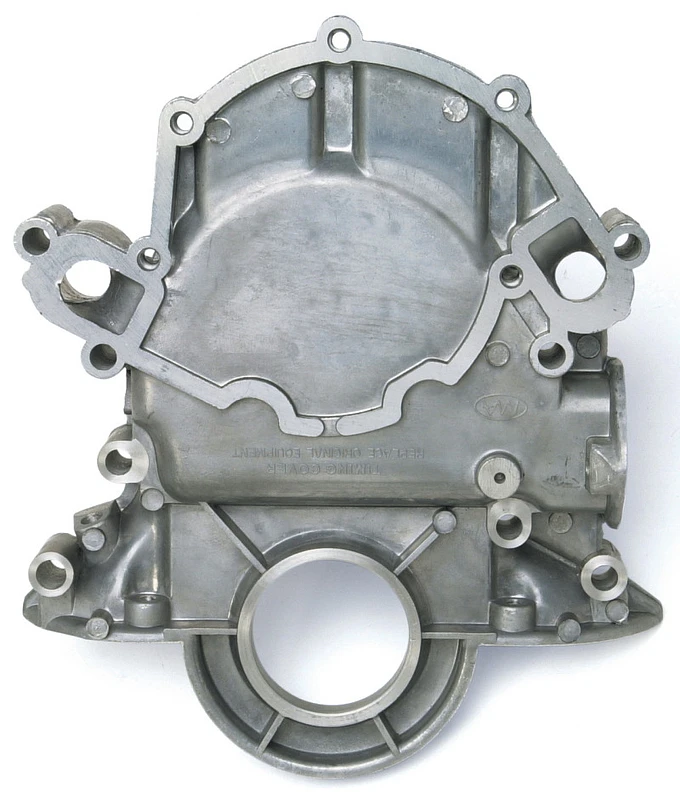 Edelbrock Zahnriemenabdeckung Alu S/B Ford 65-78 289 (Non K-Code) und 302 69-87 351W mit Zeitmarkierung