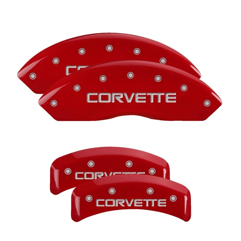mgp_13013SCV4RD-67968155763b4 MGP 4 Bremse Caliper Abdeckungen Hochglanz Rot Graviert mit Corvette C4 (Vollständiges Kit 4 Stück)