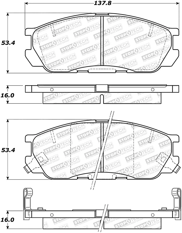 StopTech Street Brake Pads - Rear