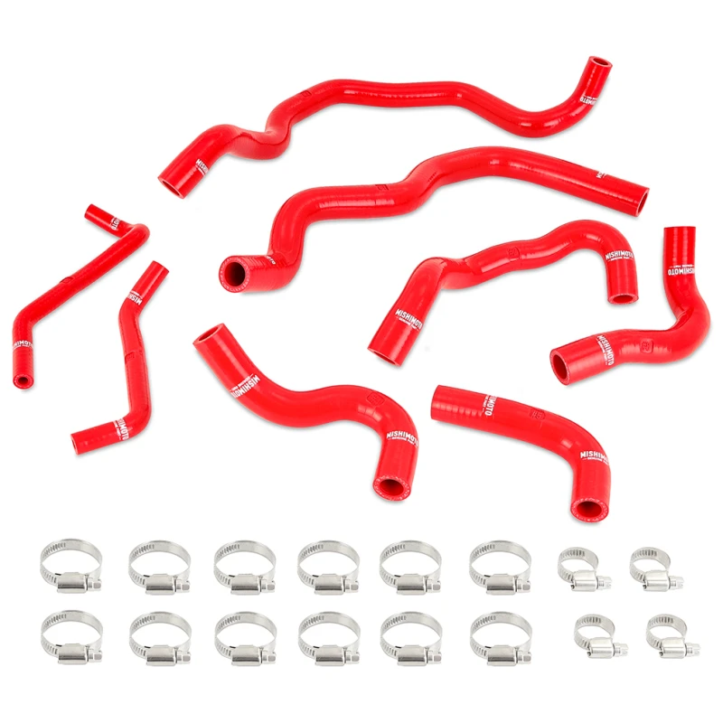 Mishimoto 2016+ Infiniti Q50/Q60 3.0T Sekundärkühlmittel-Schlauch-Kit - Rot