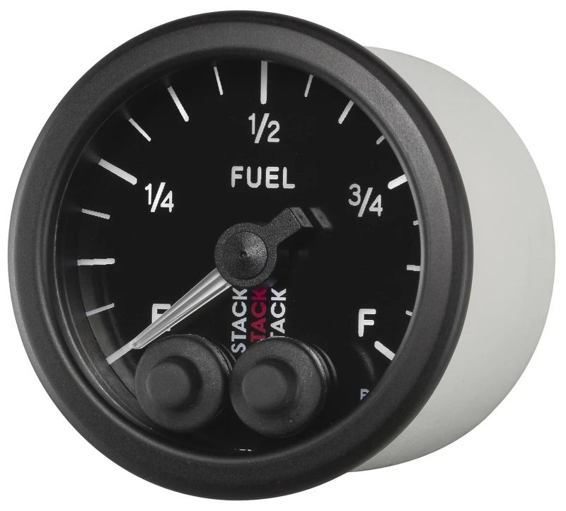 Autometer Stack 52mm 0-280 Ohm programmierbarer Pro-Control-Kraftstoffstandanzeige - Schwarz