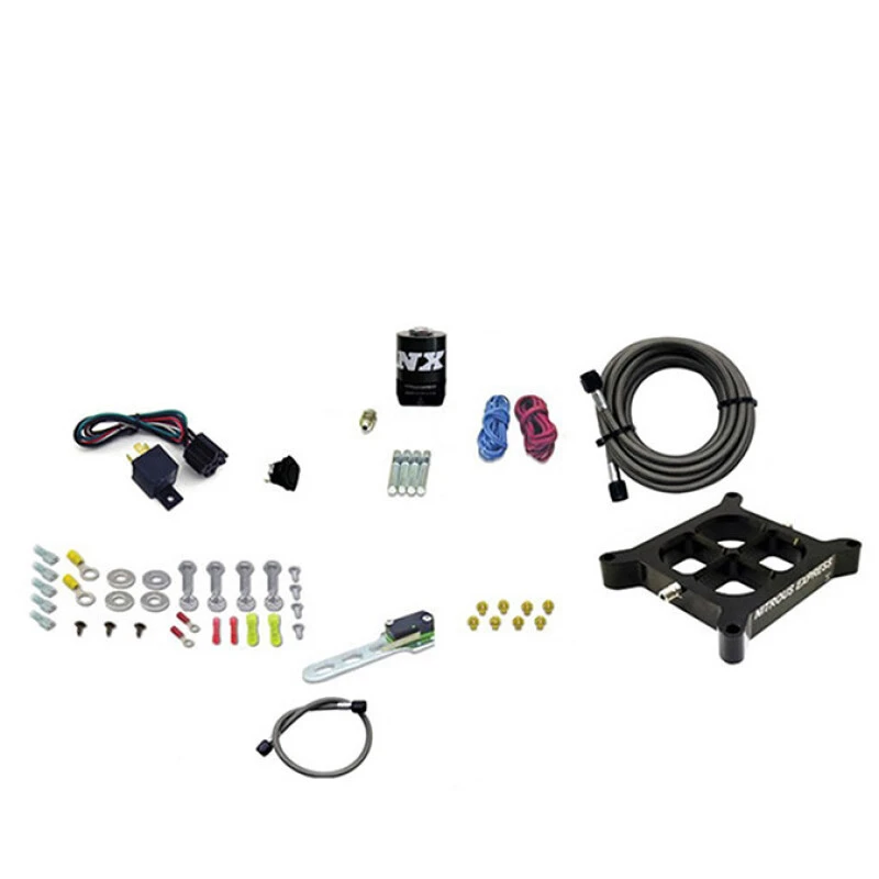 Nitrous Express Dry Single Entry Billet Crossbar Plate System 100-500hp (4150 Flange) w/o Bottle