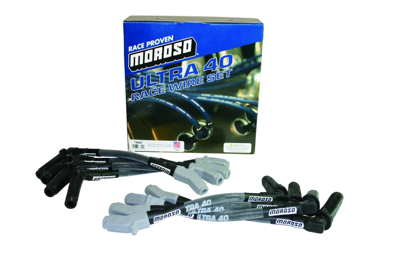 Moroso GM LS Ignition Wire Set - Ultra 40 - Sleeved - Black