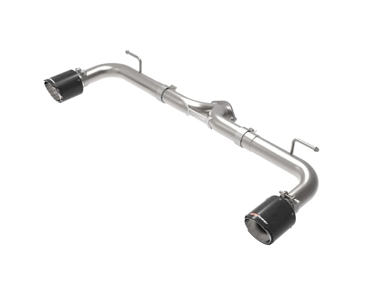 aFe Takeda 2-1/2 Zoll 304 SS Axle-Back Auspuff mit Carbon Fiber Endrohren 14-18 Mazda 3 L4 2.0L/2.5L