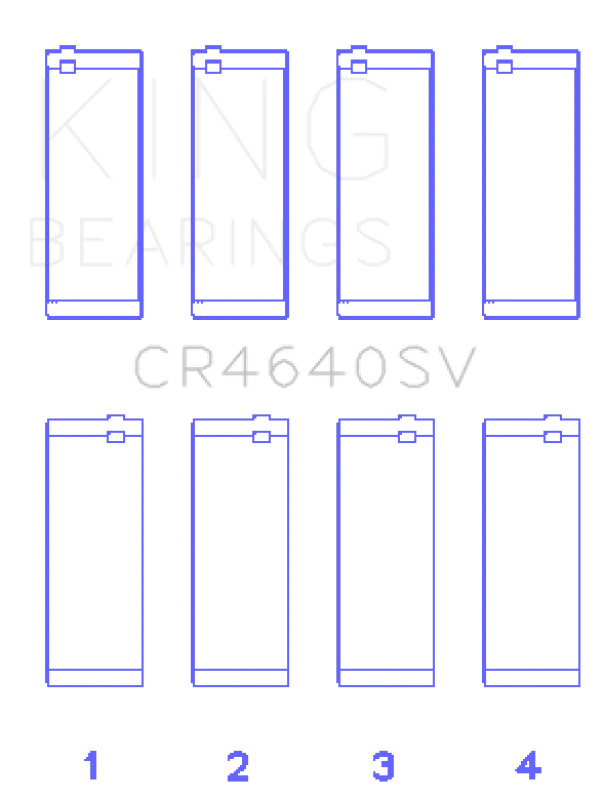 King Engine Bearings BMW B48A20B (Size 0.75) Connecting Rod Bearing Set (Set of 4)