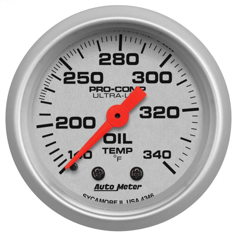 AutoMeter Gauge Oil Tank Temp 2-1/16in. 140-340 Deg. F Mechanical Ultra-Lite