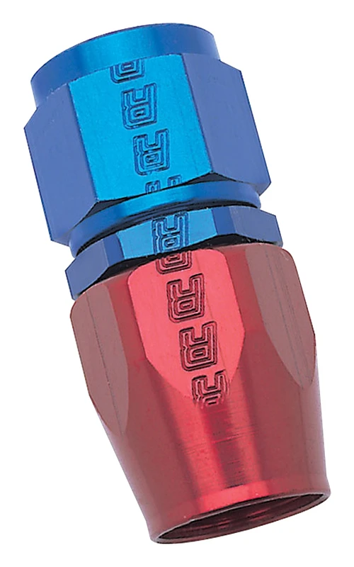 Russell Performance -10 AN Rot/Blau Gerade Vollstrom-Schlauchende