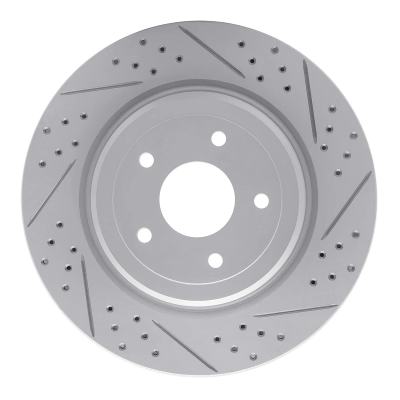 DFC 06-13 Chevrolet Corvette Rear Right Drilled & Slotted Geoperformance Rotor