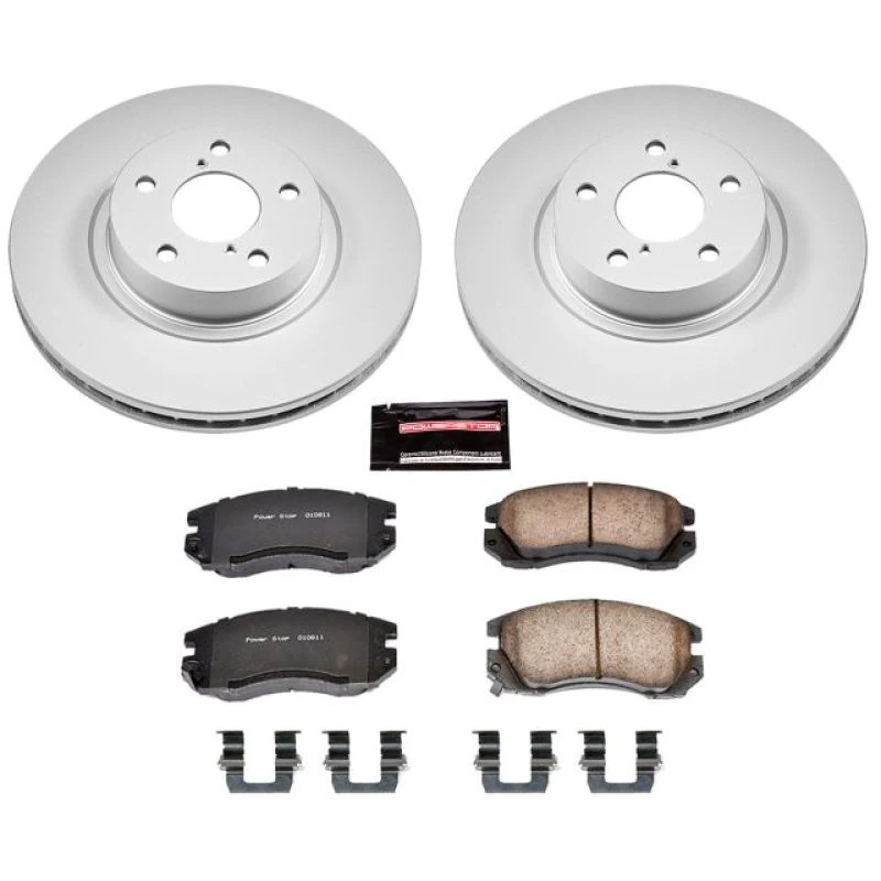 Power Stop Z17 Evolution Geomet Coated Brake Kit for 1996 Subaru Legacy Front