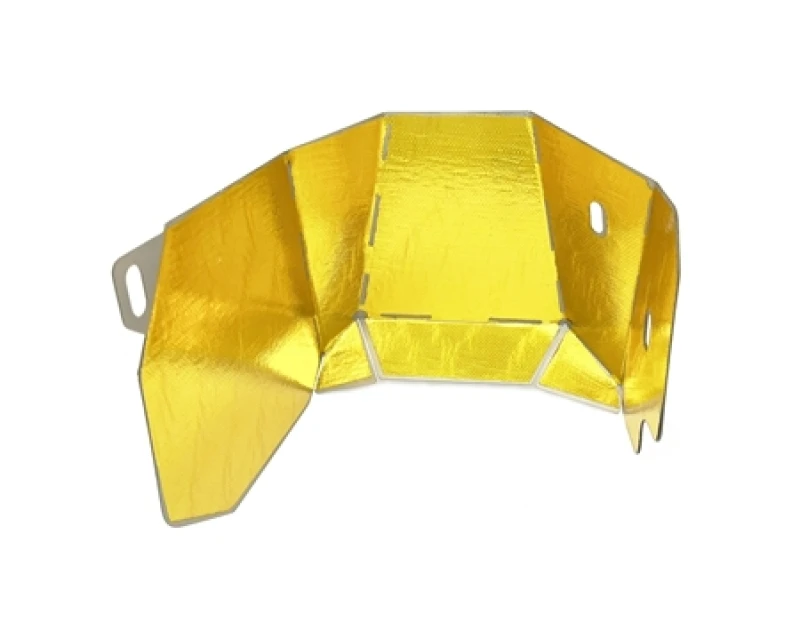 Torque Solution Subaru EJ Stock Location Turbo Heat Shield w/ Reflective Gold Thermal Tape